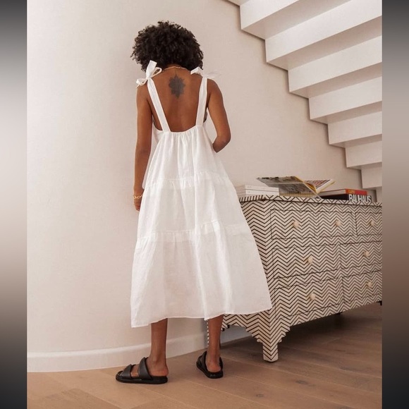 Dissh Ariana Linen White Dress - Picture 2 of 7